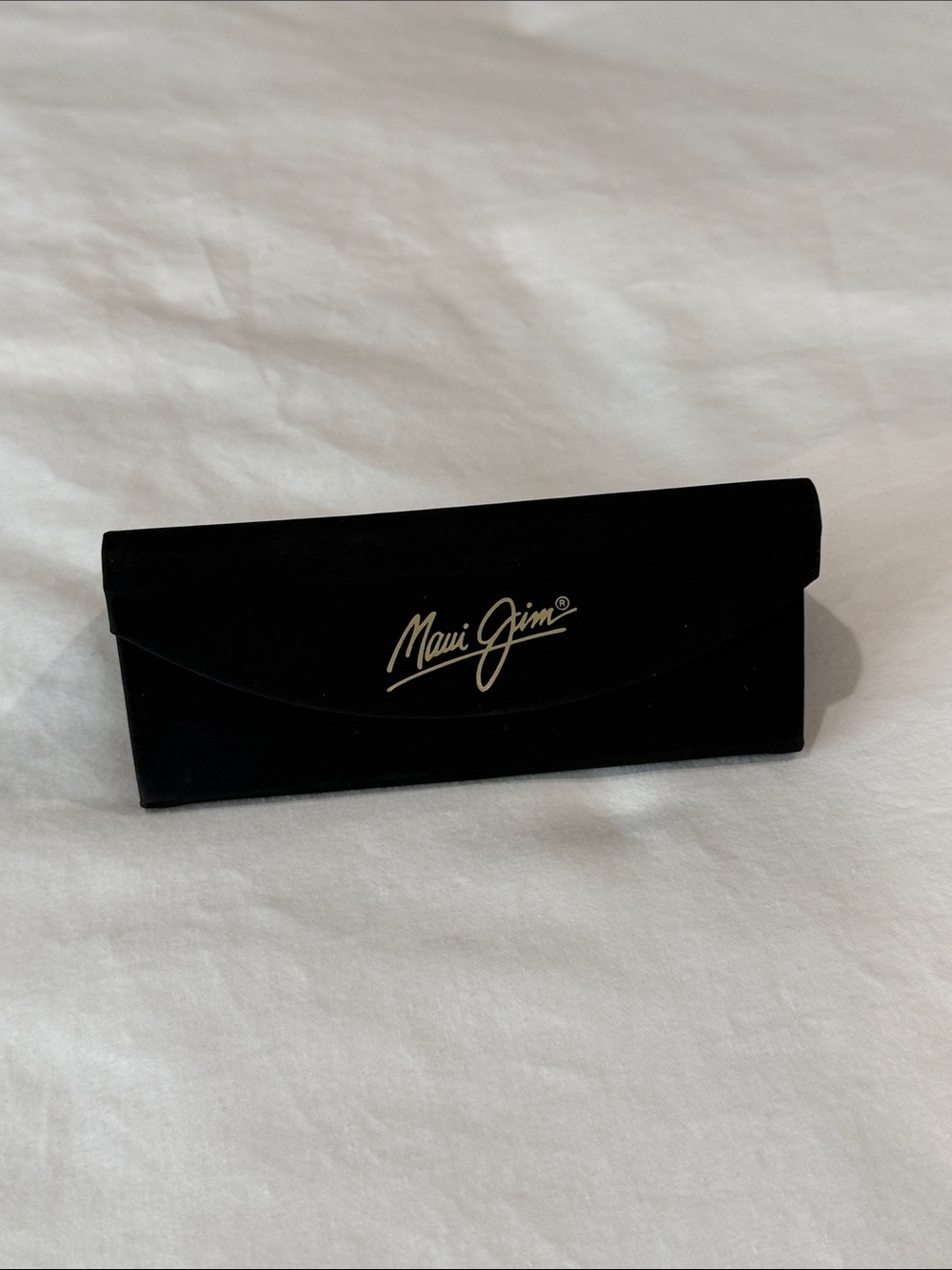 Maui Jim Black Sunglasses Case with Gold Logo